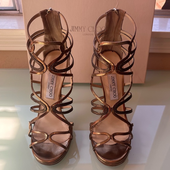 🎉HPx2🎉 Jimmy Choo High Heel Caged Sandals - Picture 3 of 9